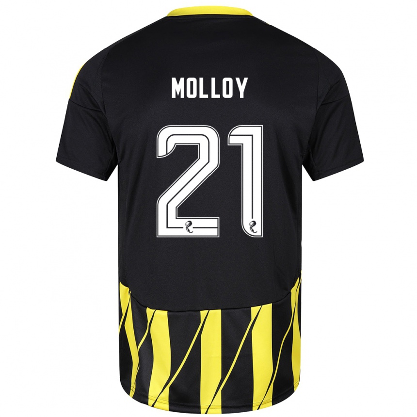 Vaikiškas Gavin Molloy #21 Juoda Geltona Išvykos Marškinėliai 2024/25 T-Shirt