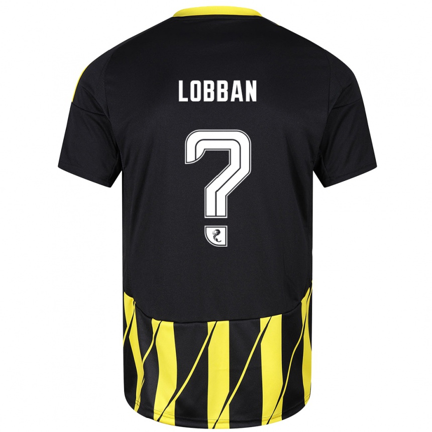 Vaikiškas Dylan Lobban #0 Juoda Geltona Išvykos Marškinėliai 2024/25 T-Shirt