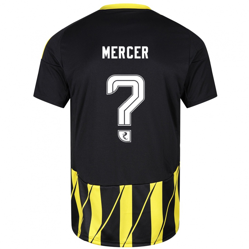 Vaikiškas Jamie Mercer #0 Juoda Geltona Išvykos Marškinėliai 2024/25 T-Shirt