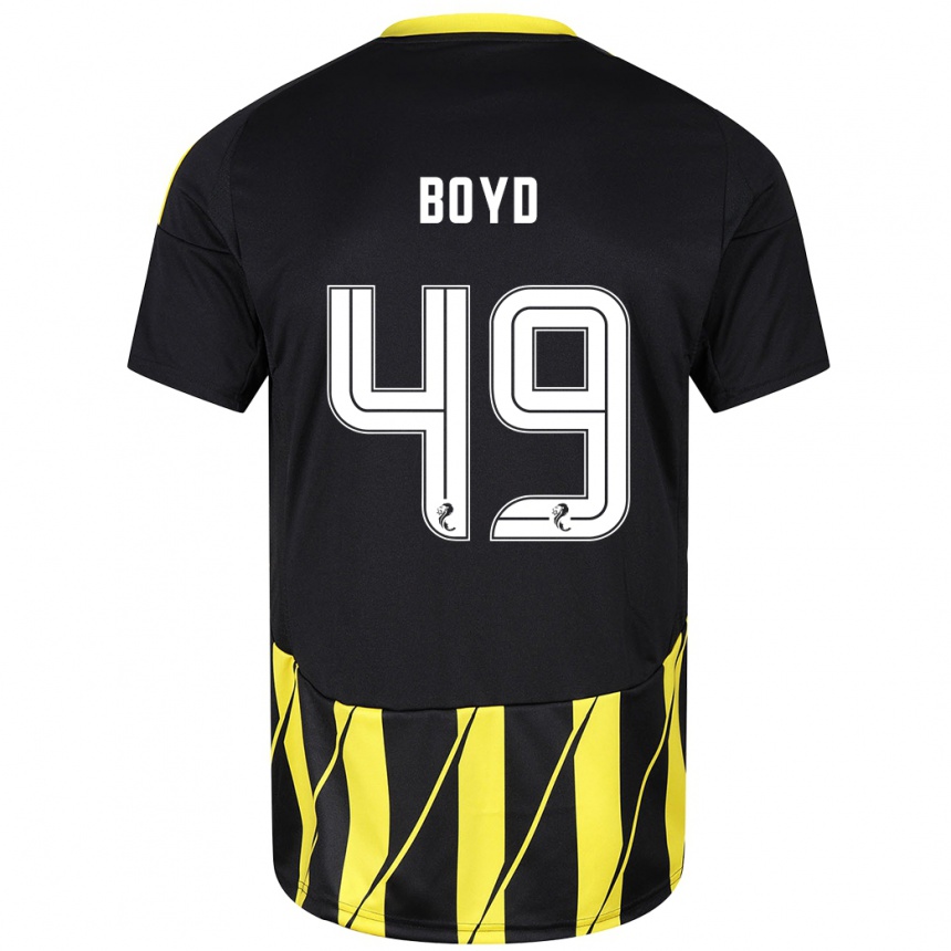 Vaikiškas Fletcher Boyd #49 Juoda Geltona Išvykos Marškinėliai 2024/25 T-Shirt