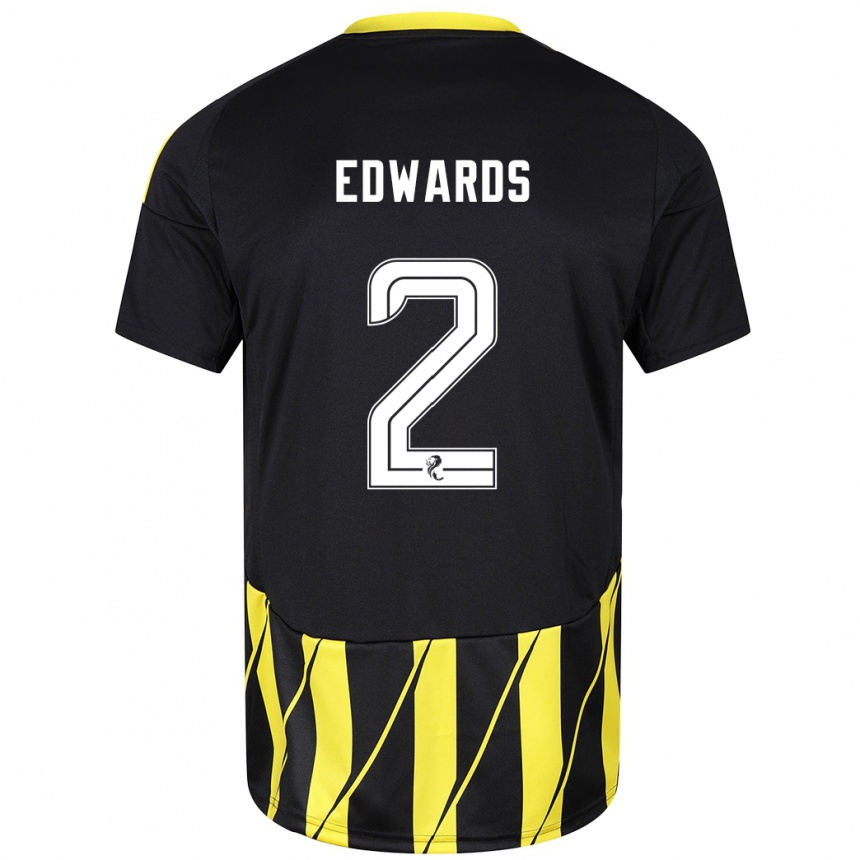 Vaikiškas Lois Edwards #2 Juoda Geltona Išvykos Marškinėliai 2024/25 T-Shirt