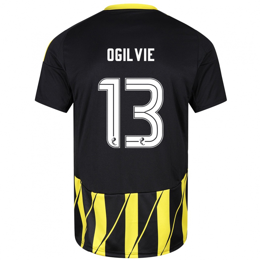 Vaikiškas Francesca Ogilvie #13 Juoda Geltona Išvykos Marškinėliai 2024/25 T-Shirt