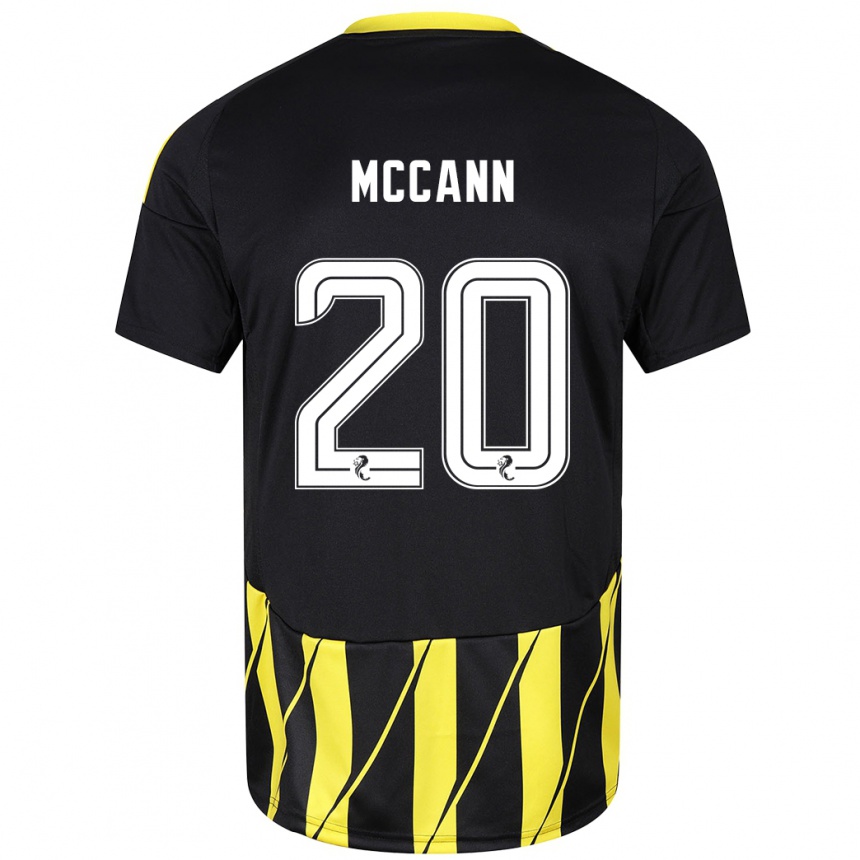 Vaikiškas Annalisa Mccann #20 Juoda Geltona Išvykos Marškinėliai 2024/25 T-Shirt