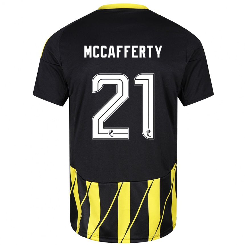 Vaikiškas Eirinn Mccafferty #21 Juoda Geltona Išvykos Marškinėliai 2024/25 T-Shirt