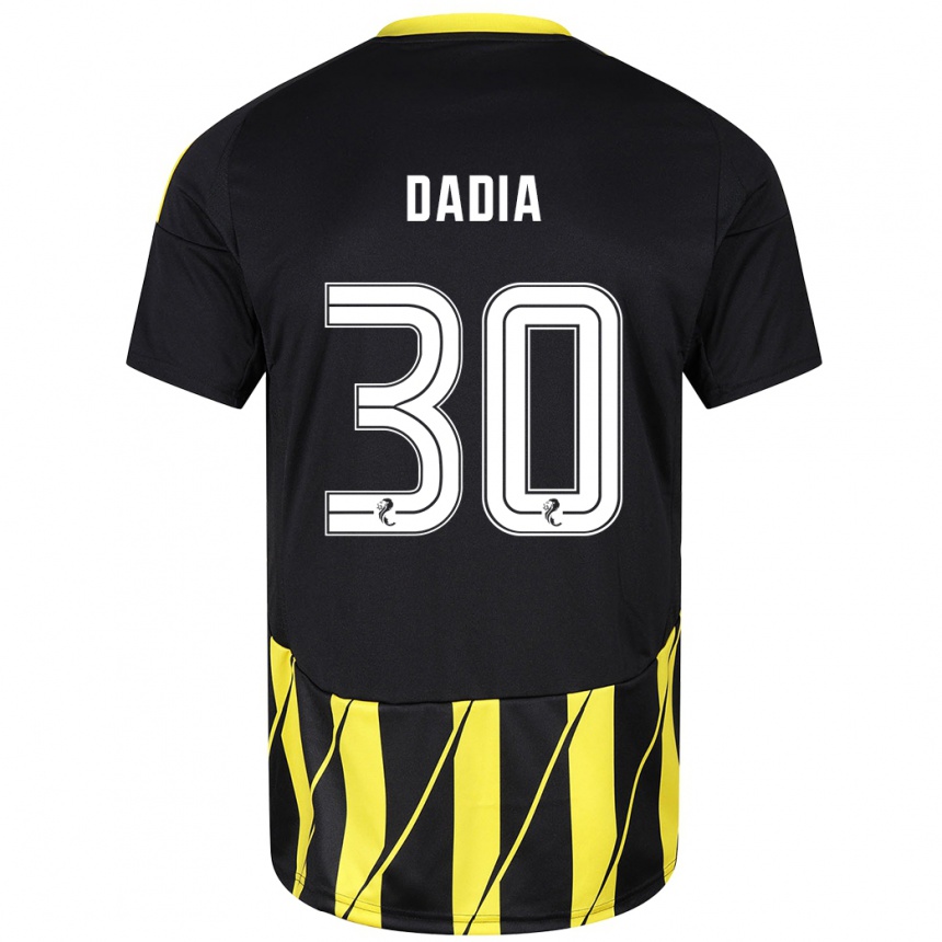 Vaikiškas Or Dadia #30 Juoda Geltona Išvykos Marškinėliai 2024/25 T-Shirt