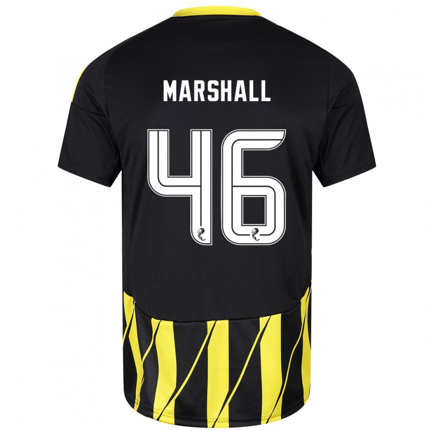 Vaikiškas Findlay Marshall #46 Juoda Geltona Išvykos Marškinėliai 2024/25 T-Shirt