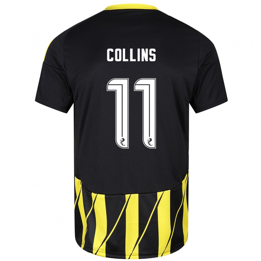 Vaikiškas Bailley Collins #11 Juoda Geltona Išvykos Marškinėliai 2024/25 T-Shirt