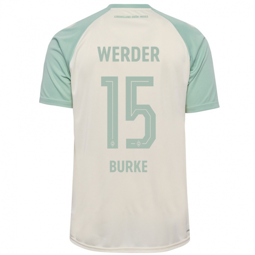 Vaikiškas Oliver Burke #15 Beveik Balta Šviesiai Žalia Išvykos Marškinėliai 2024/25 T-Shirt