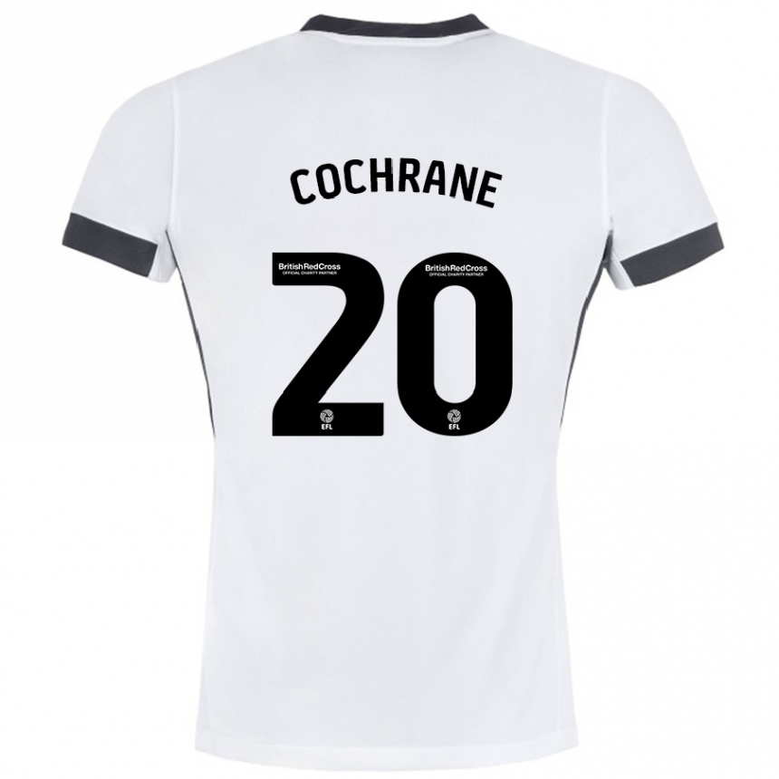 Vaikiškas Alex Cochrane #20 Balta Juoda Išvykos Marškinėliai 2024/25 T-Shirt