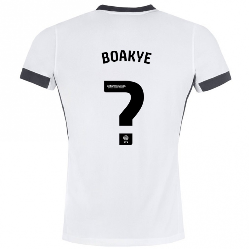 Vaikiškas Godfred Boakye #0 Balta Juoda Išvykos Marškinėliai 2024/25 T-Shirt