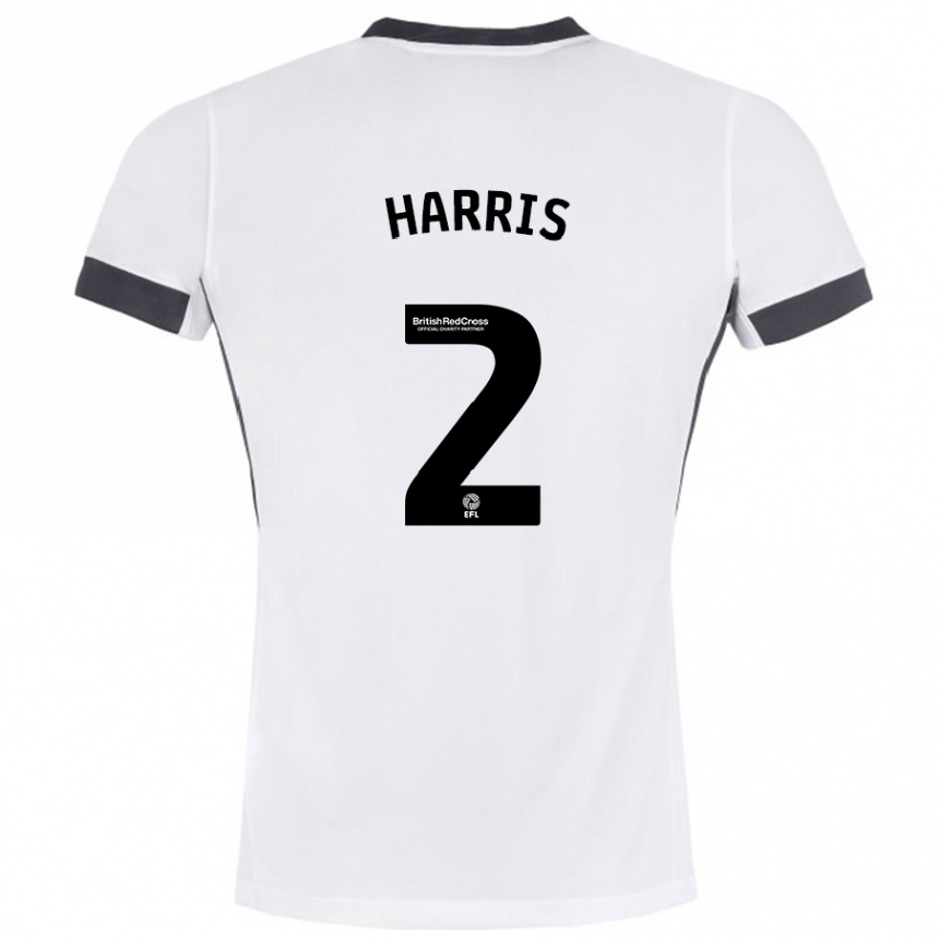 Vaikiškas Martha Harris #2 Balta Juoda Išvykos Marškinėliai 2024/25 T-Shirt