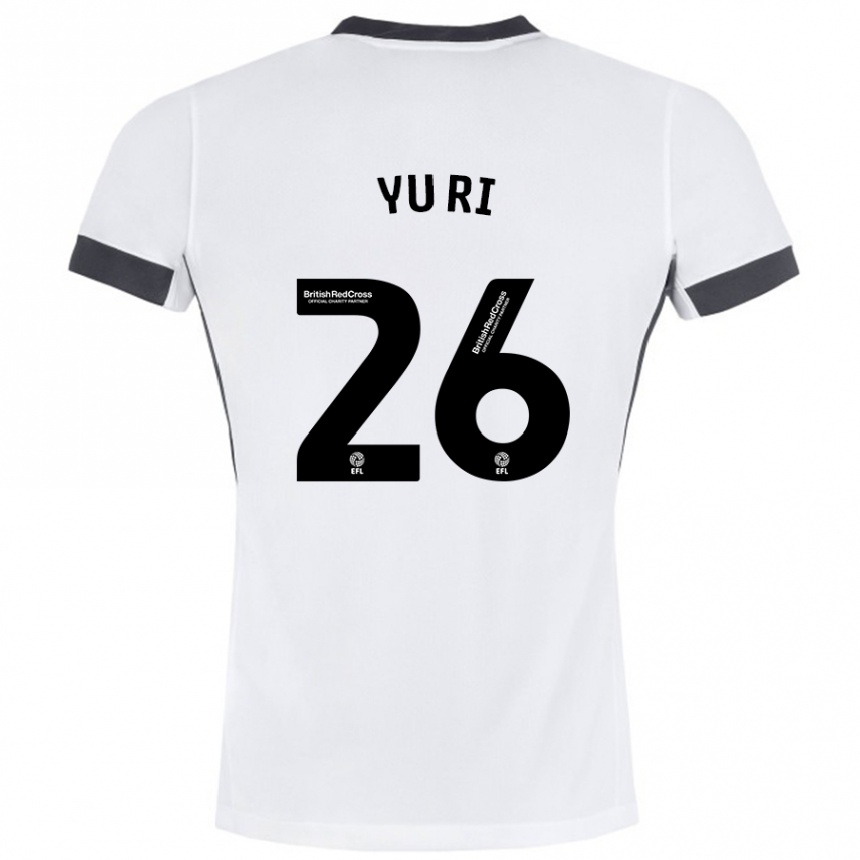 Vaikiškas Choe Yu-Ri #26 Balta Juoda Išvykos Marškinėliai 2024/25 T-Shirt