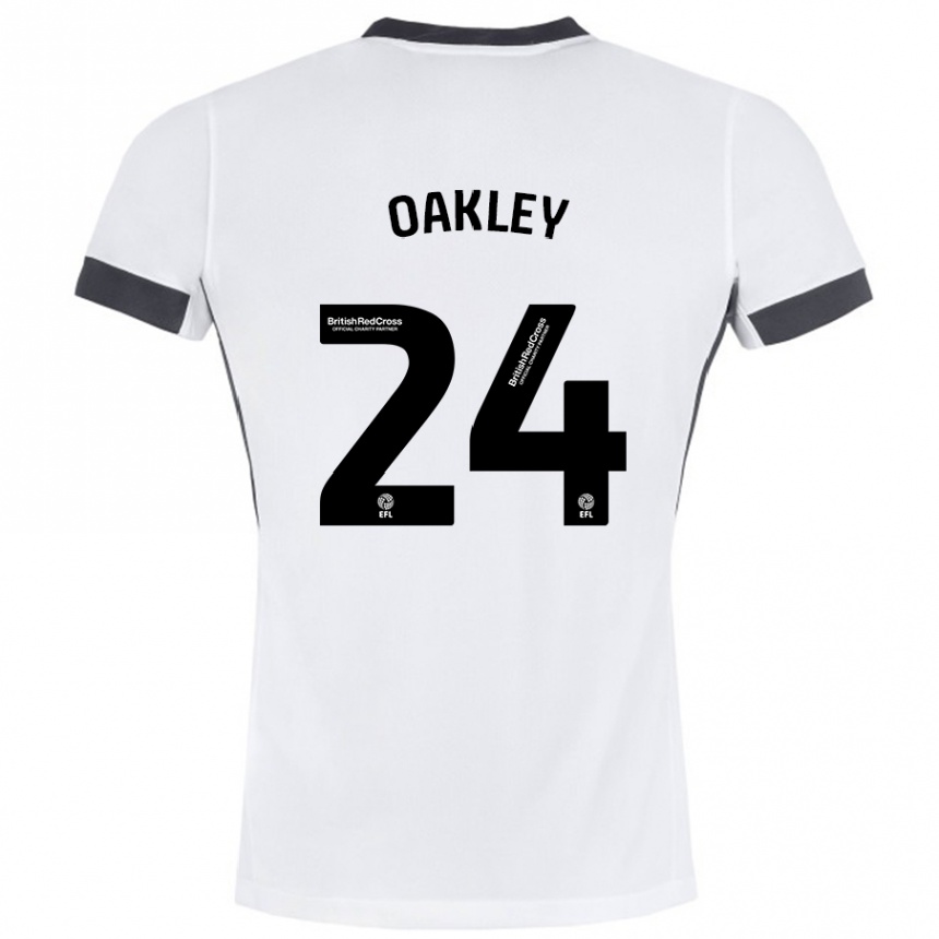 Vaikiškas Marcel Oakley #24 Balta Juoda Išvykos Marškinėliai 2024/25 T-Shirt