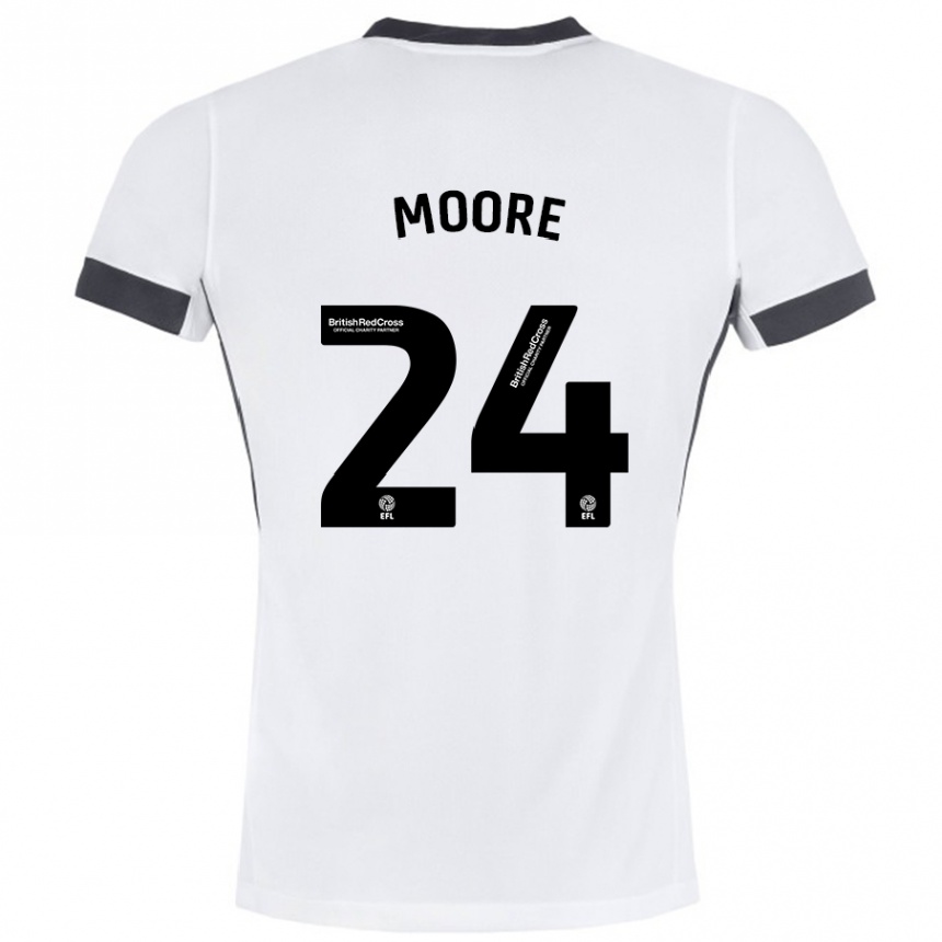 Vaikiškas Jade Ellis Moore #24 Balta Juoda Išvykos Marškinėliai 2024/25 T-Shirt