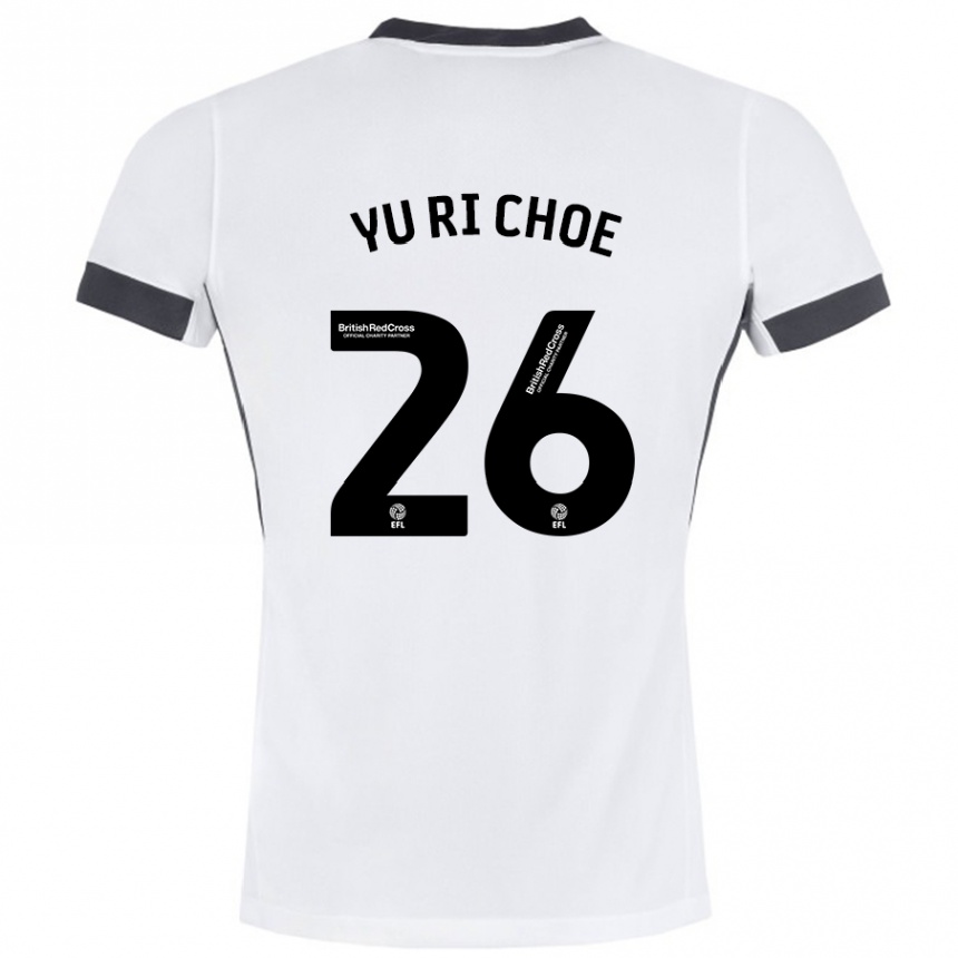 Vaikiškas Yu-Ri Choe #26 Balta Juoda Išvykos Marškinėliai 2024/25 T-Shirt