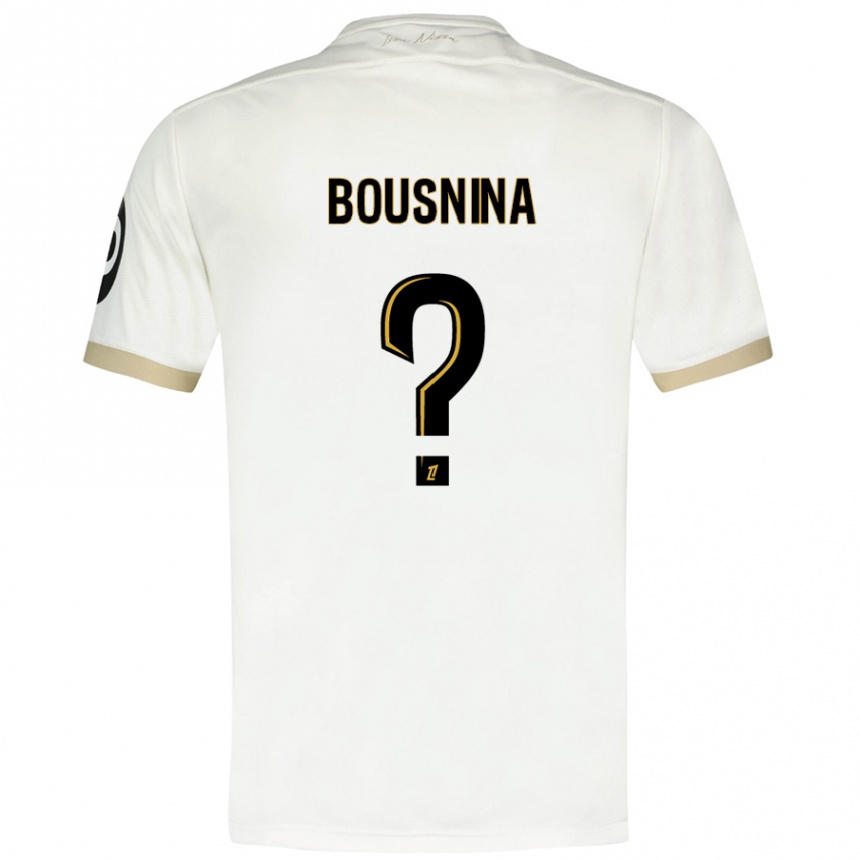 Vaikiškas Farès Bousnina #0 Baltasis Auksas Išvykos Marškinėliai 2024/25 T-Shirt