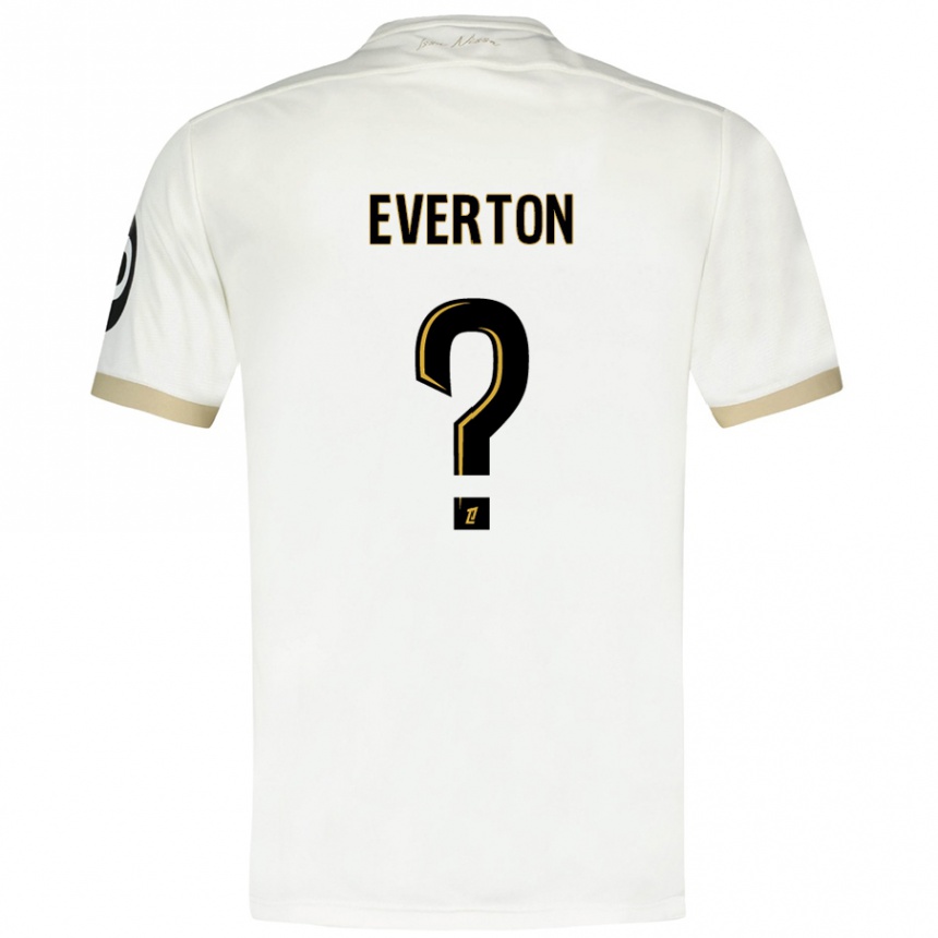 Vaikiškas Everton #0 Baltasis Auksas Išvykos Marškinėliai 2024/25 T-Shirt