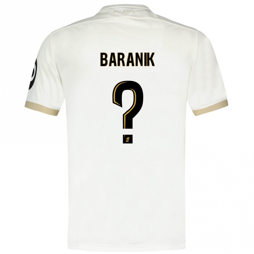 Vaikiškas Evan Baranik #0 Baltasis Auksas Išvykos Marškinėliai 2024/25 T-Shirt