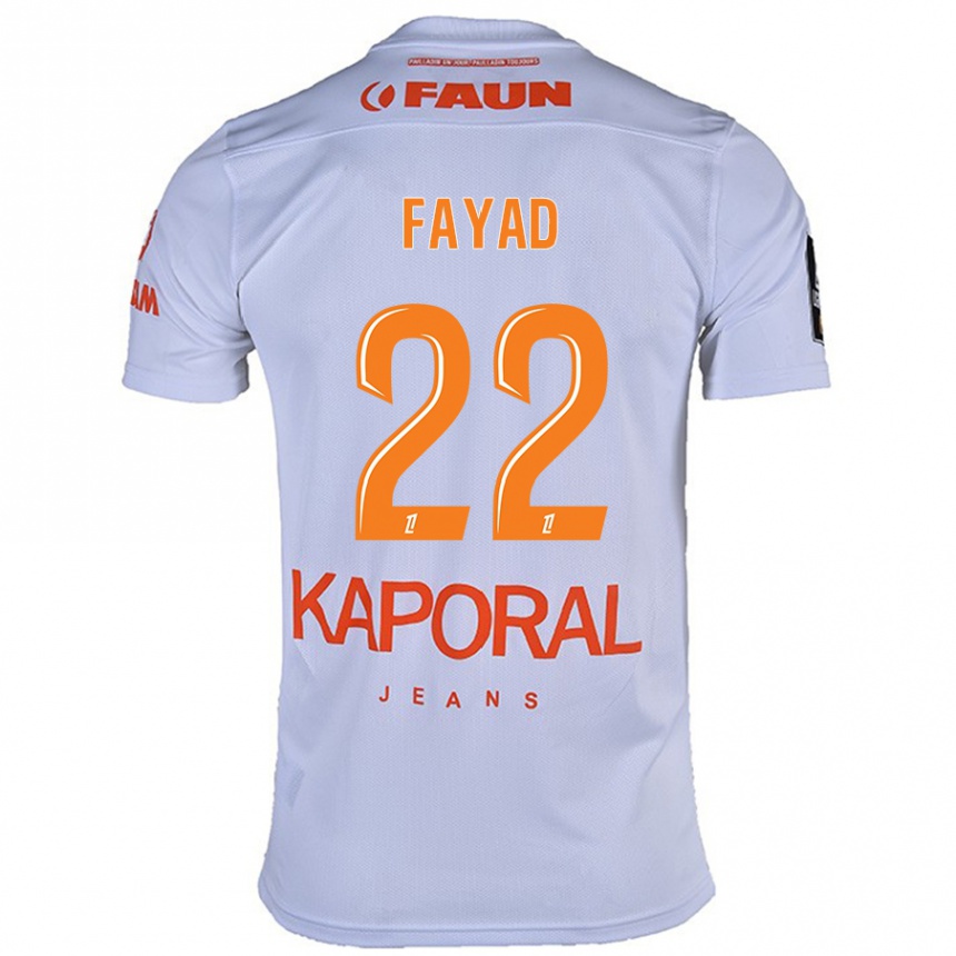 Vaikiškas Khalil Fayad #22 Baltas Išvykos Marškinėliai 2024/25 T-Shirt