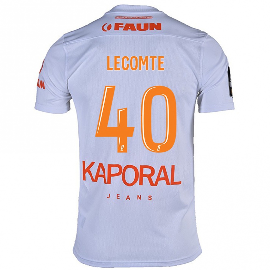 Vaikiškas Benjamin Lecomte #40 Baltas Išvykos Marškinėliai 2024/25 T-Shirt