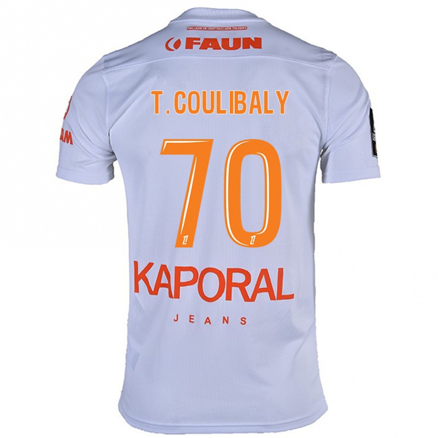 Vaikiškas Tanguy Coulibaly #70 Baltas Išvykos Marškinėliai 2024/25 T-Shirt