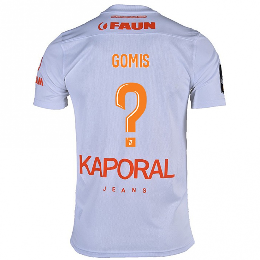 Vaikiškas Kabissan Gomis #0 Baltas Išvykos Marškinėliai 2024/25 T-Shirt