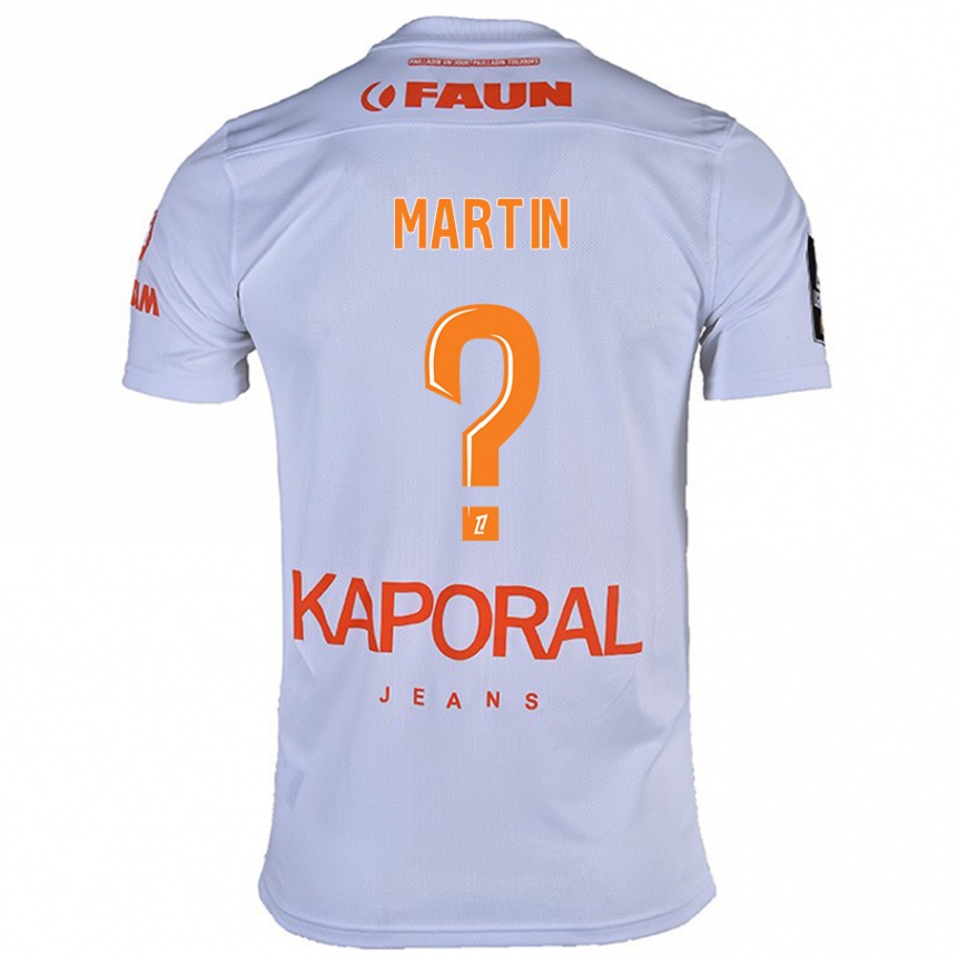 Vaikiškas Gabriel Martin #0 Baltas Išvykos Marškinėliai 2024/25 T-Shirt