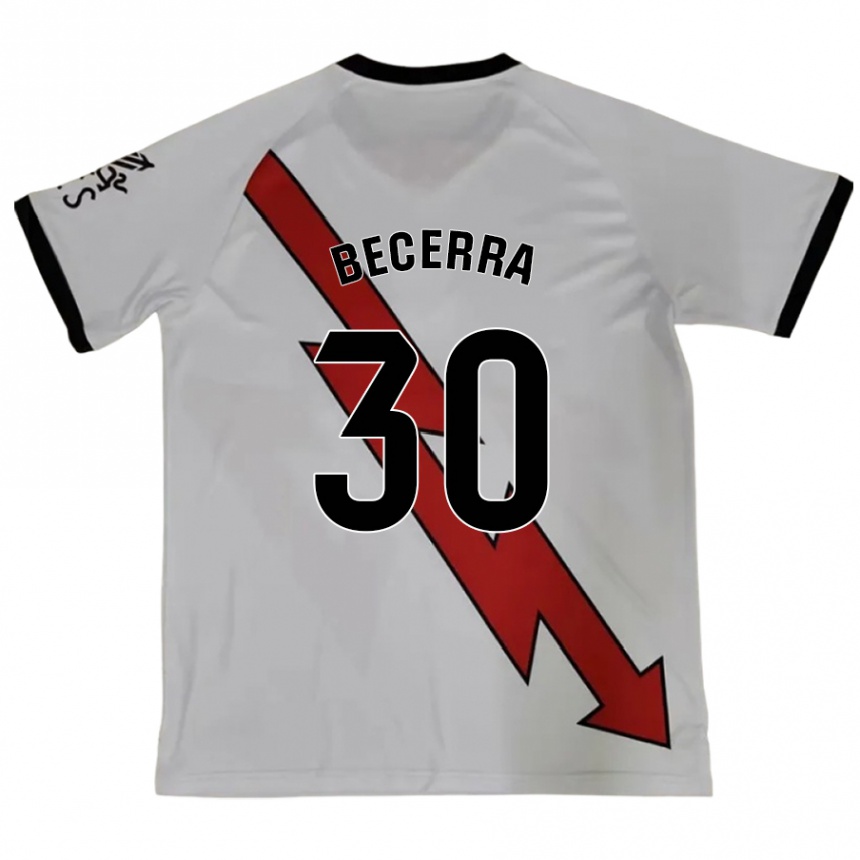 Vaikiškas Samuel Becerra #30 Raudona Išvykos Marškinėliai 2024/25 T-Shirt