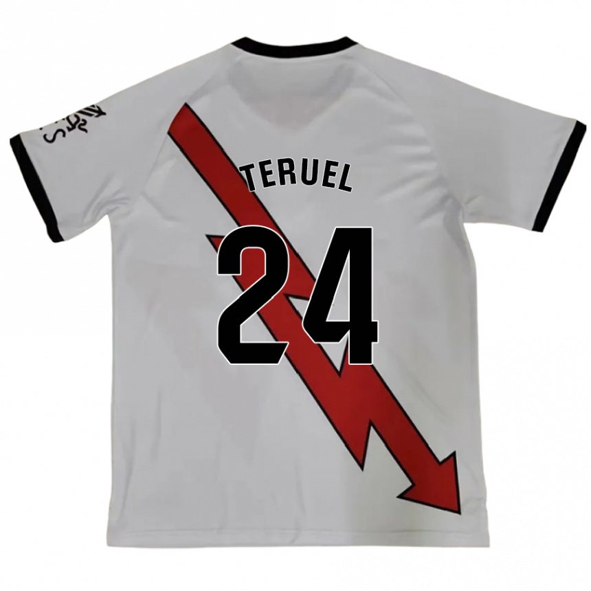 Vaikiškas Laura Teruel Montero #24 Raudona Išvykos Marškinėliai 2024/25 T-Shirt