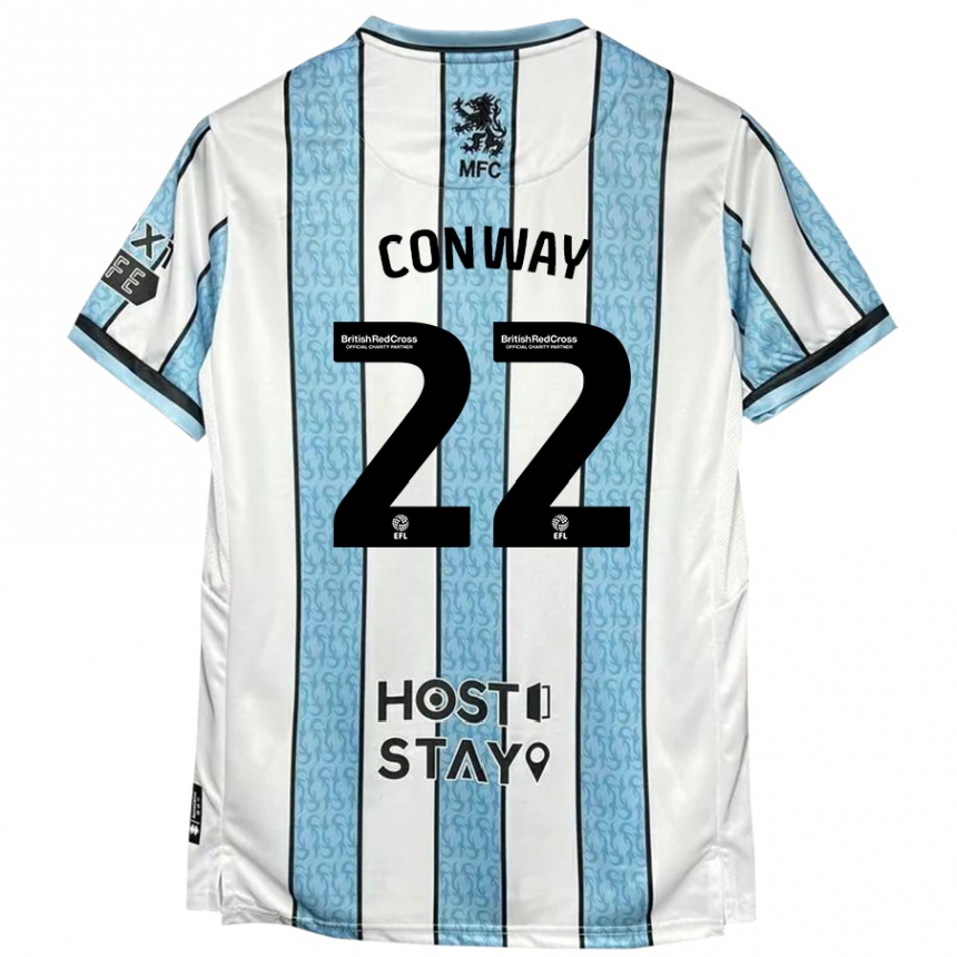 Vaikiškas Tommy Conway #22 Balta Mėlyna Išvykos Marškinėliai 2024/25 T-Shirt