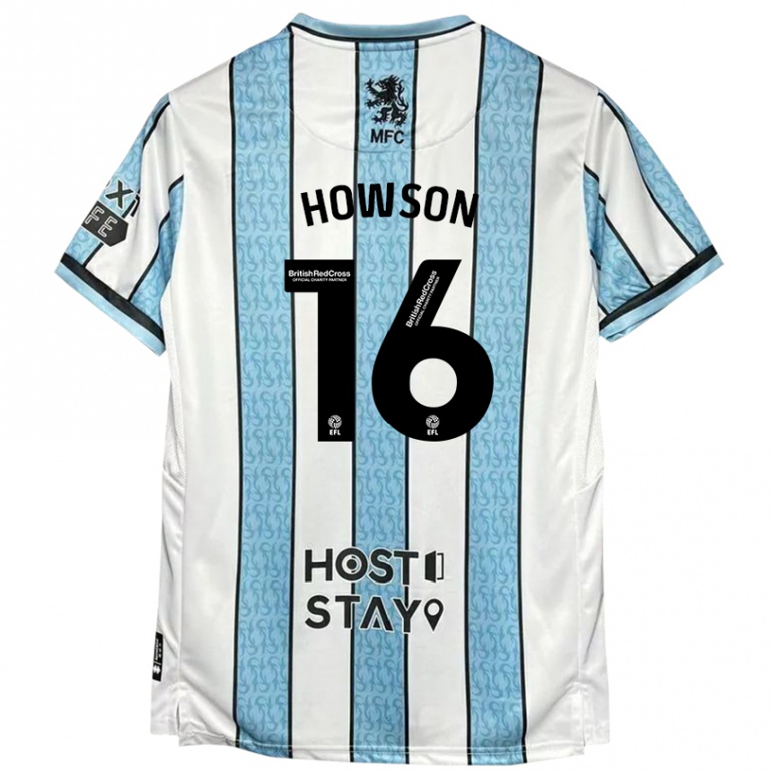 Vaikiškas Jonathan Howson #16 Balta Mėlyna Išvykos Marškinėliai 2024/25 T-Shirt