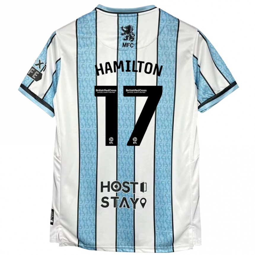 Vaikiškas Micah Hamilton #17 Balta Mėlyna Išvykos Marškinėliai 2024/25 T-Shirt