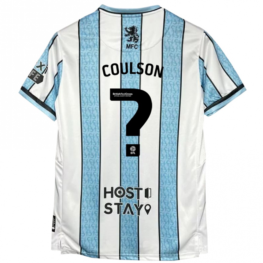 Vaikiškas Frankie Coulson #0 Balta Mėlyna Išvykos Marškinėliai 2024/25 T-Shirt