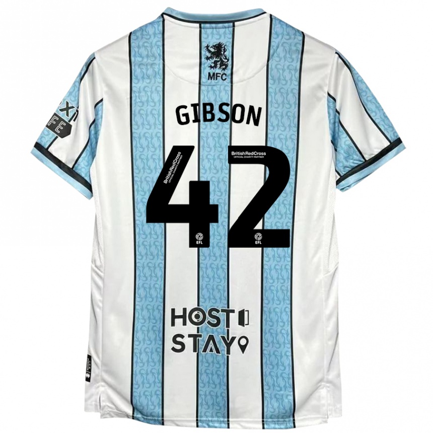 Vaikiškas Joseph Gibson #42 Balta Mėlyna Išvykos Marškinėliai 2024/25 T-Shirt