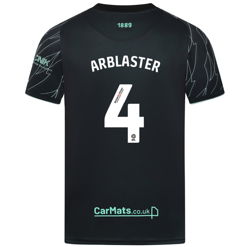 Vaikiškas Oliver Arblaster #4 Juoda Žalia Išvykos Marškinėliai 2024/25 T-Shirt