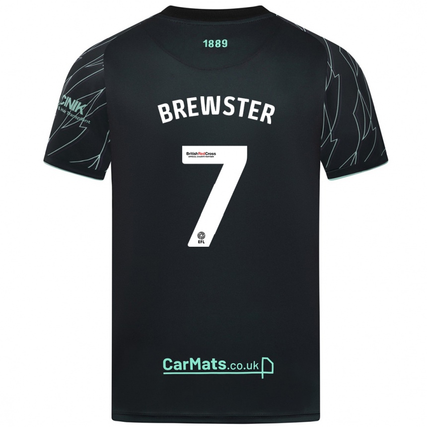 Vaikiškas Rhian Brewster #7 Juoda Žalia Išvykos Marškinėliai 2024/25 T-Shirt