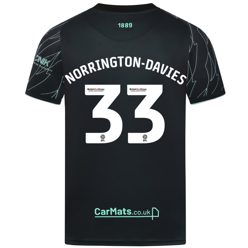 Vaikiškas Rhys Norrington-Davies #33 Juoda Žalia Išvykos Marškinėliai 2024/25 T-Shirt