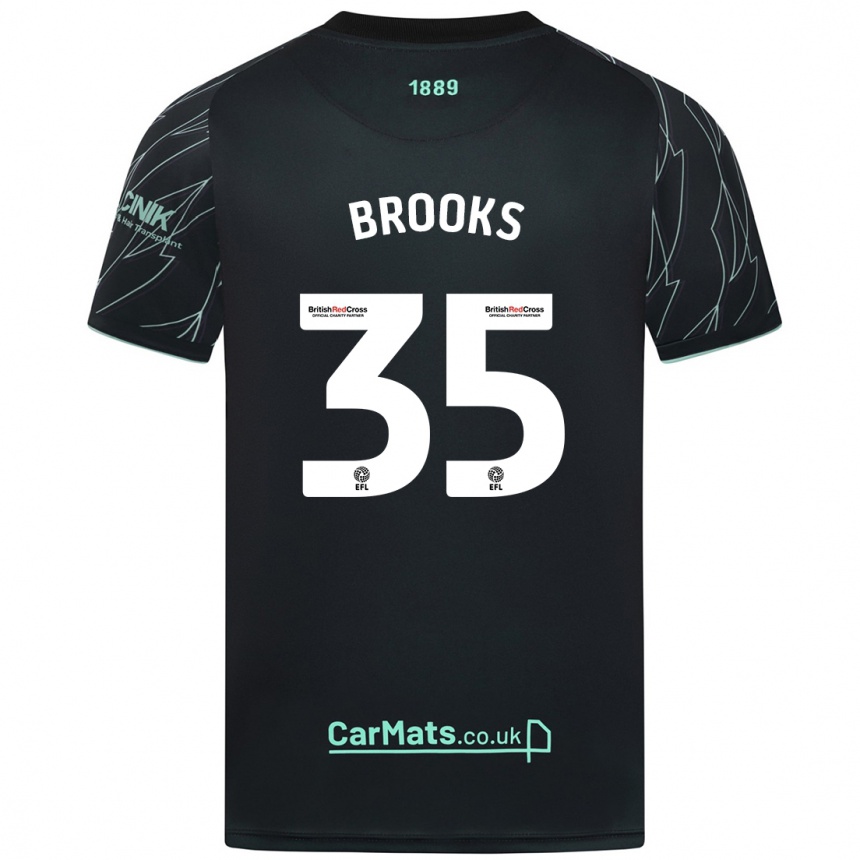 Vaikiškas Andre Brooks #35 Juoda Žalia Išvykos Marškinėliai 2024/25 T-Shirt