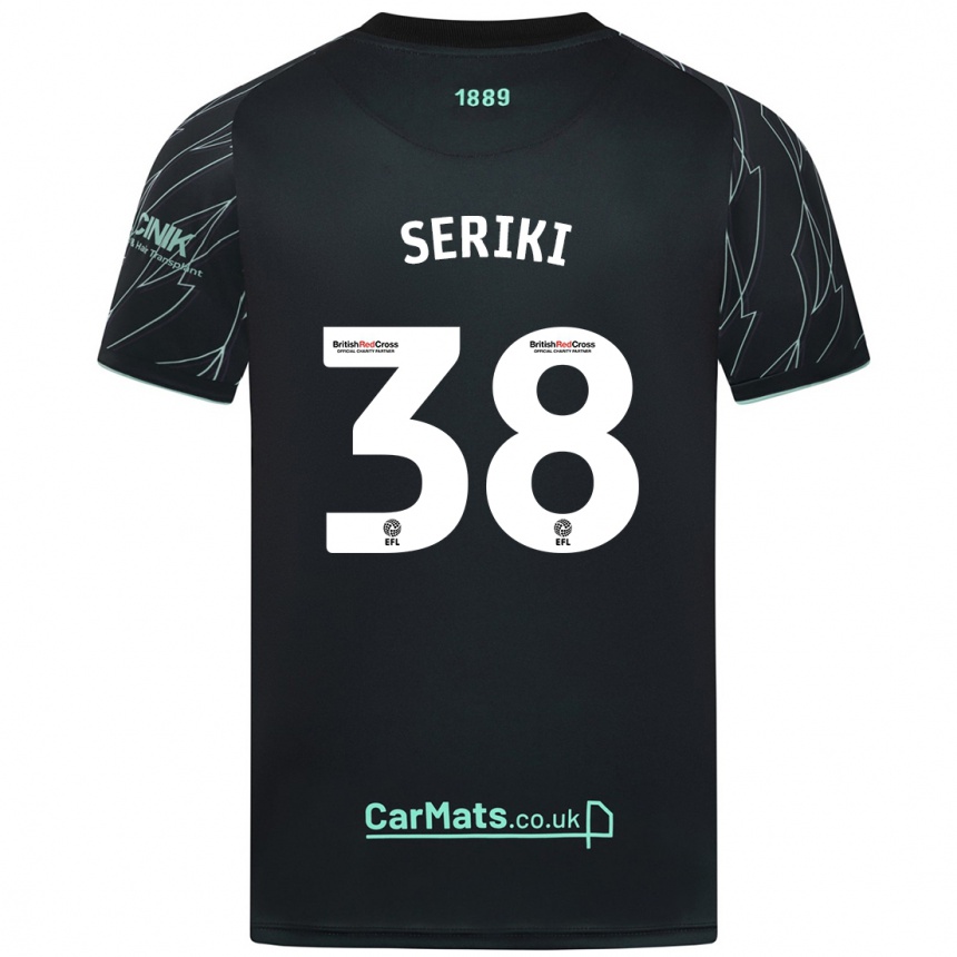 Vaikiškas Femi Seriki #38 Juoda Žalia Išvykos Marškinėliai 2024/25 T-Shirt