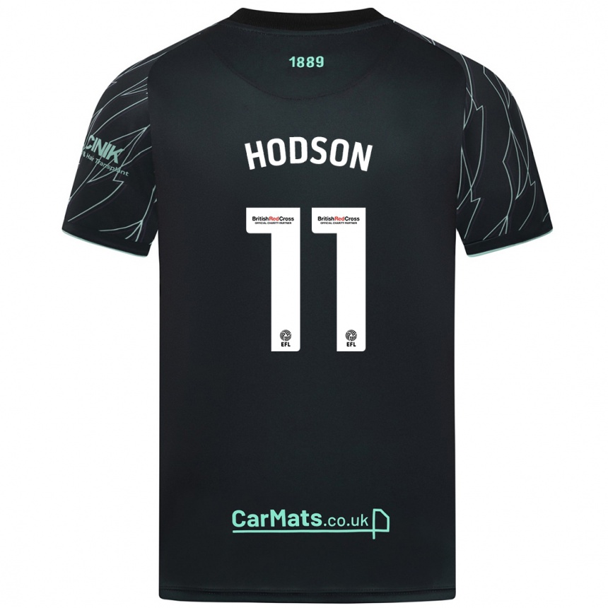 Vaikiškas Ashley Hodson #11 Juoda Žalia Išvykos Marškinėliai 2024/25 T-Shirt