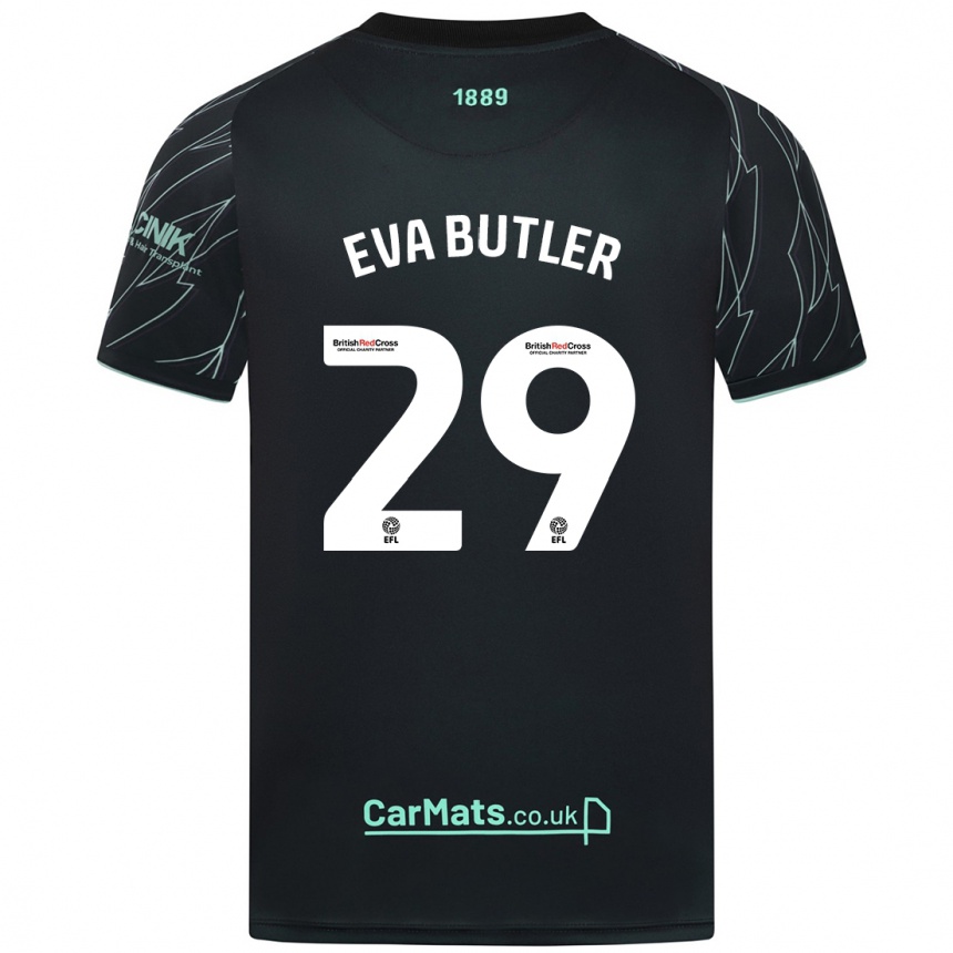 Vaikiškas Eva Butler #29 Juoda Žalia Išvykos Marškinėliai 2024/25 T-Shirt