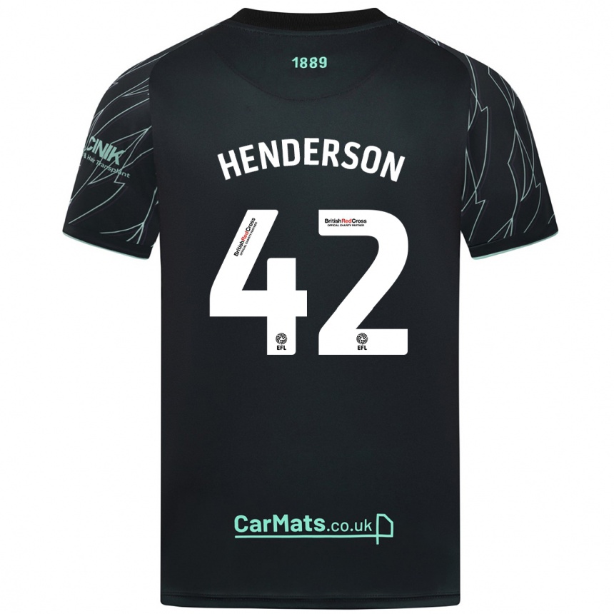 Vaikiškas Peyton Henderson #42 Juoda Žalia Išvykos Marškinėliai 2024/25 T-Shirt