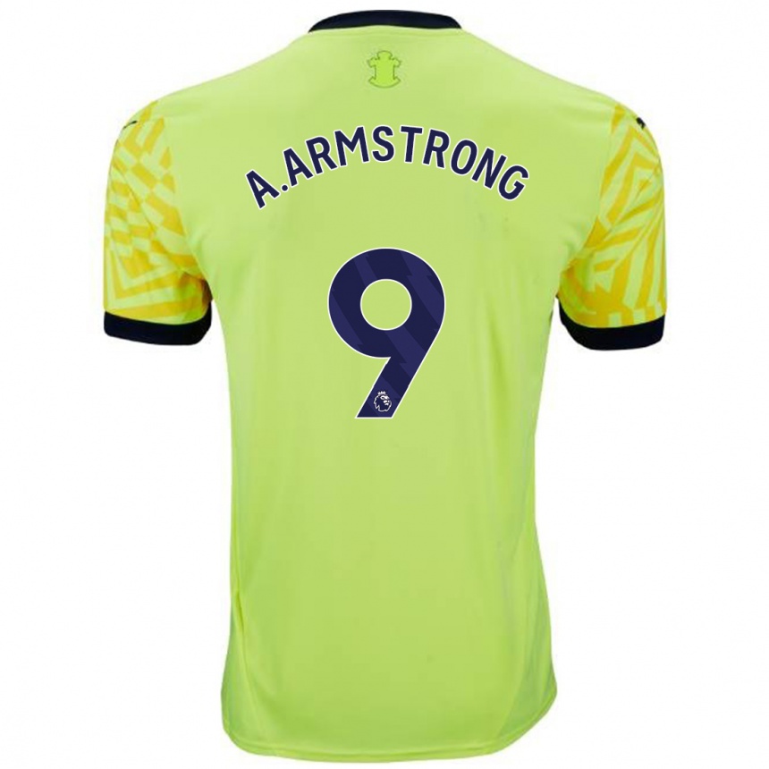 Vaikiškas Adam Armstrong #9 Geltona Išvykos Marškinėliai 2024/25 T-Shirt