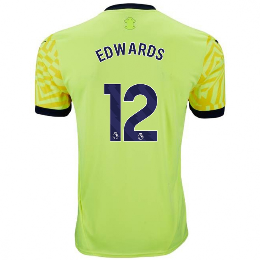 Vaikiškas Ronnie Edwards #12 Geltona Išvykos Marškinėliai 2024/25 T-Shirt