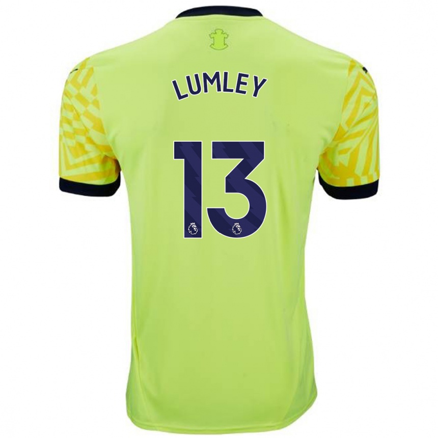 Vaikiškas Joe Lumley #13 Geltona Išvykos Marškinėliai 2024/25 T-Shirt