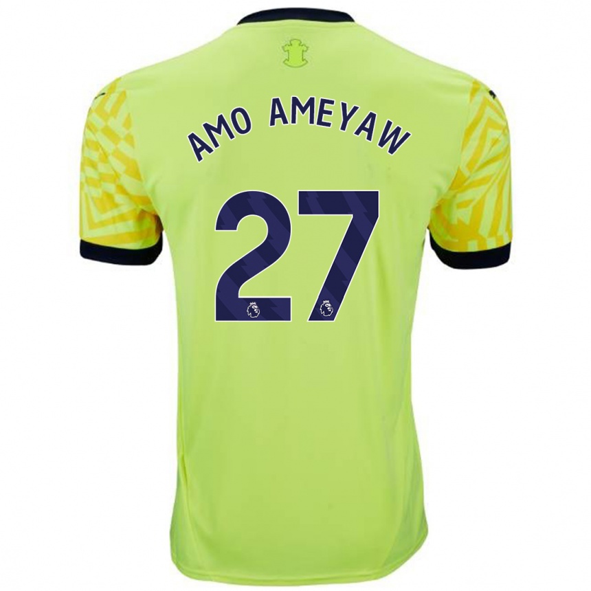 Vaikiškas Samuel Amo-Ameyaw #27 Geltona Išvykos Marškinėliai 2024/25 T-Shirt