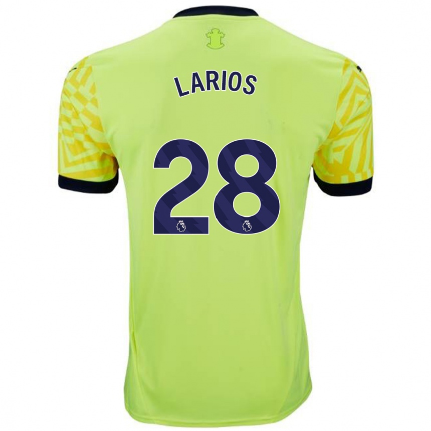 Vaikiškas Juan Larios #28 Geltona Išvykos Marškinėliai 2024/25 T-Shirt