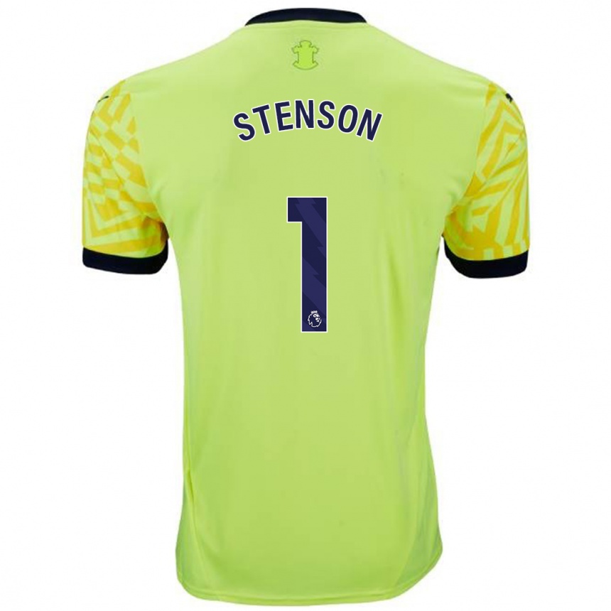 Vaikiškas Fran Stenson #1 Geltona Išvykos Marškinėliai 2024/25 T-Shirt