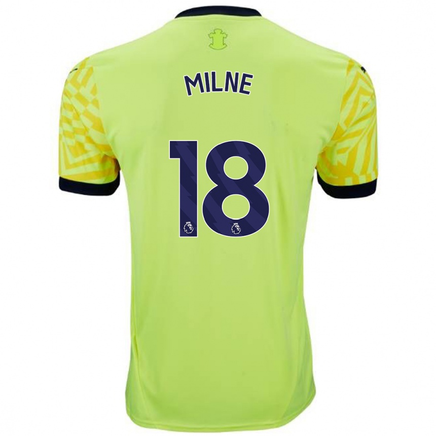 Vaikiškas Isabel Milne #18 Geltona Išvykos Marškinėliai 2024/25 T-Shirt