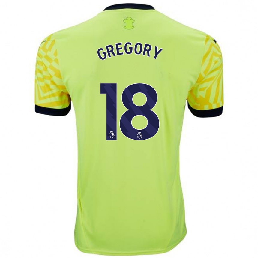 Vaikiškas Freya Gregory #18 Geltona Išvykos Marškinėliai 2024/25 T-Shirt